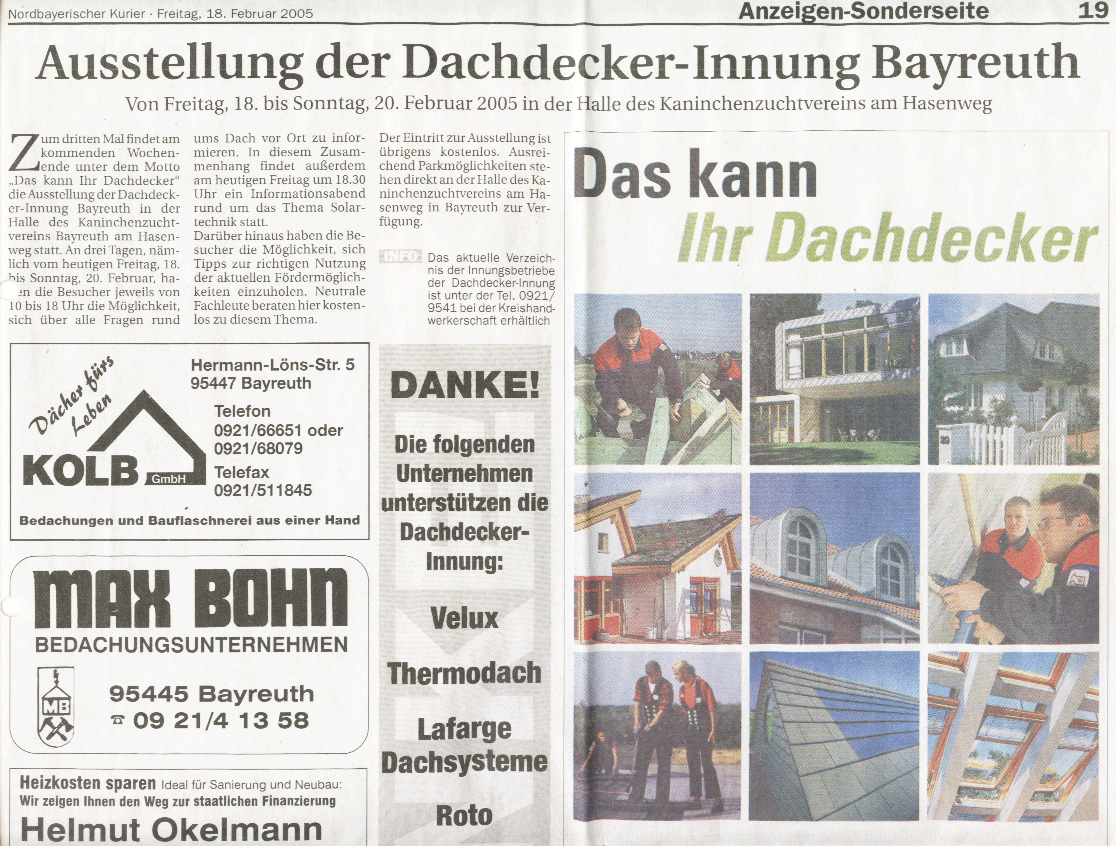 Dachdecker-Innung Bayreuth-Kulmbach