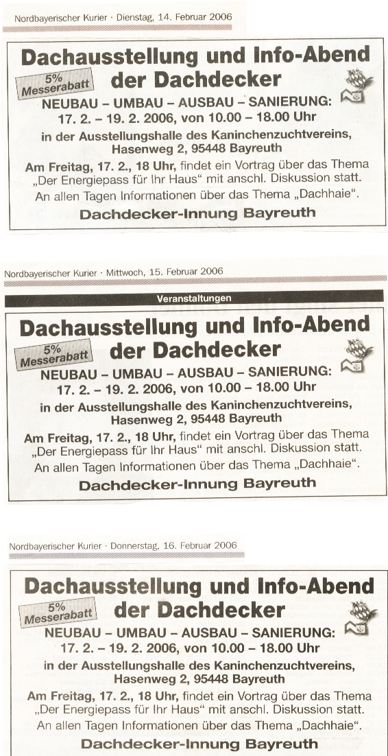 Dachdecker-Innung Bayreuth-Kulmbach